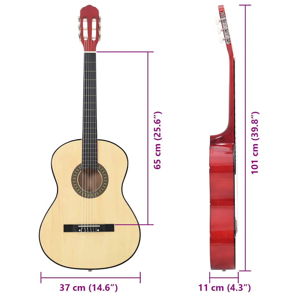 12-dijelni set klasične gitare za početnike 4/4 39"