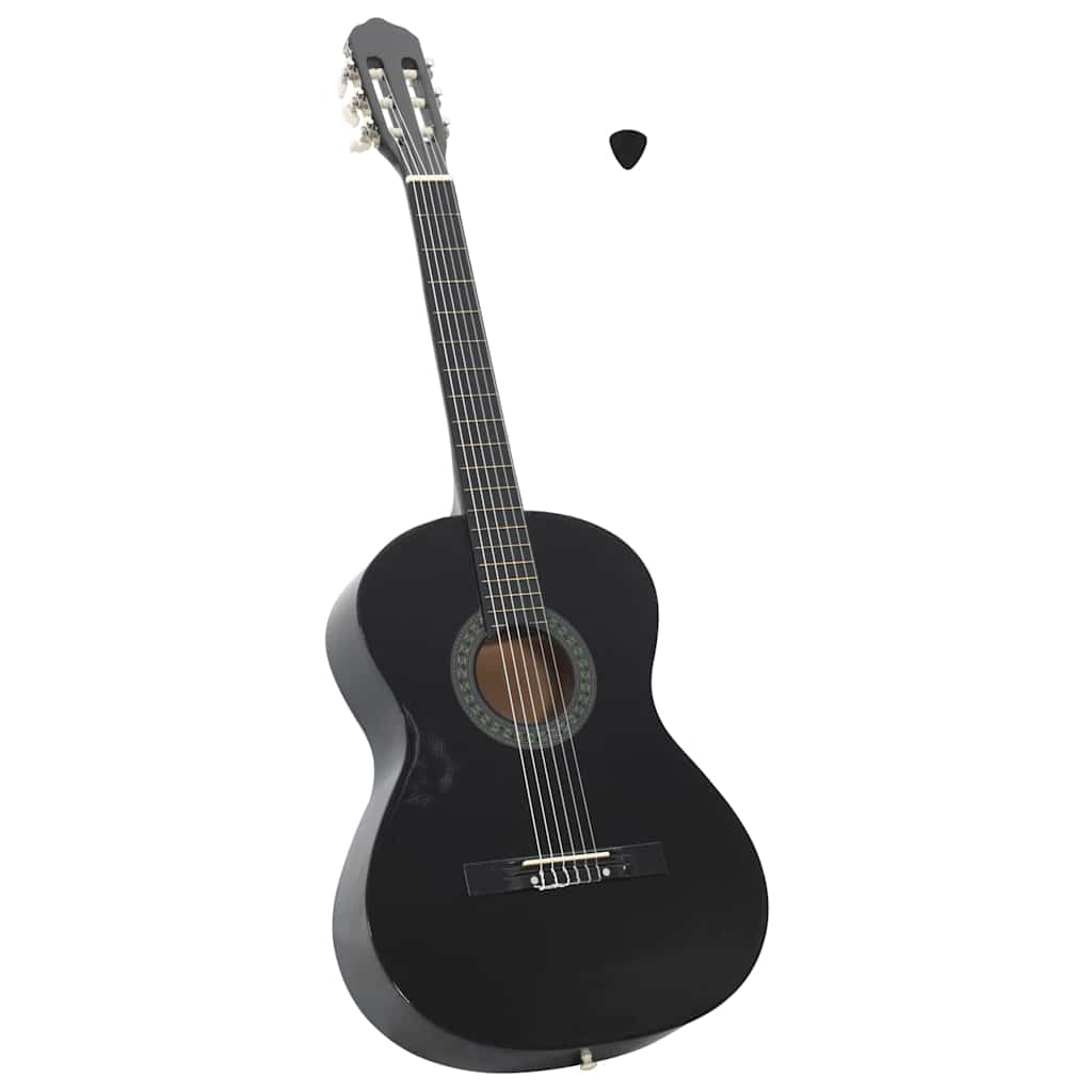 Klasična gitara za početnike crna 4/4 39" od drva lipe