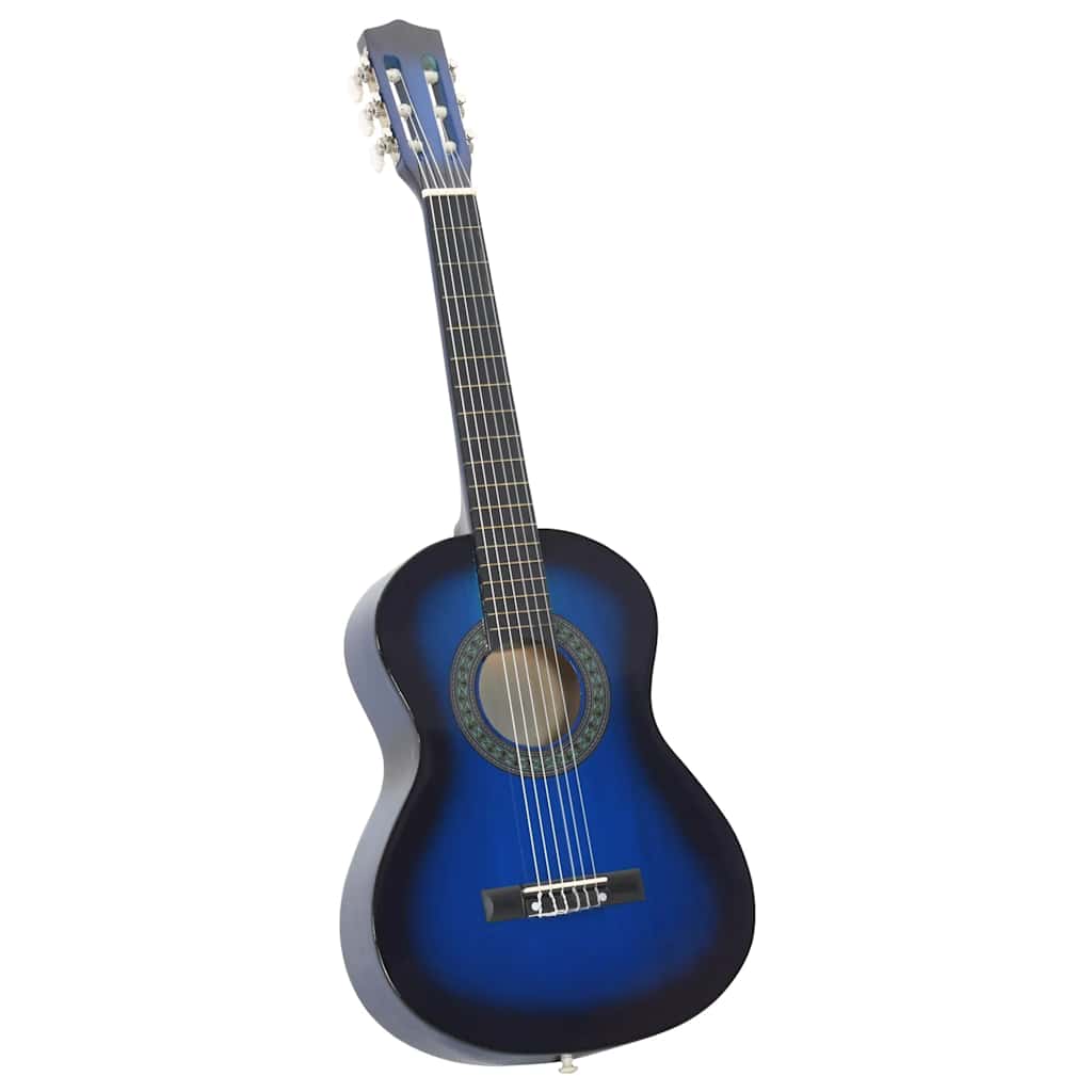 8-dijelni set klasične gitare za početnike plavi 1/2 34 "