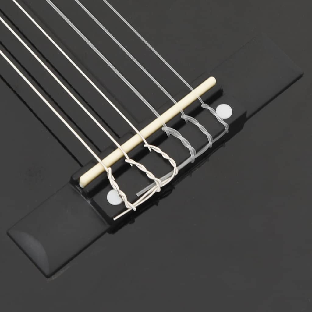 8-dijelni set klasične gitare za početnike crni 1/2 34"