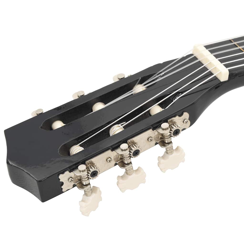 8-dijelni set klasične gitare za početnike crni 1/2 34"