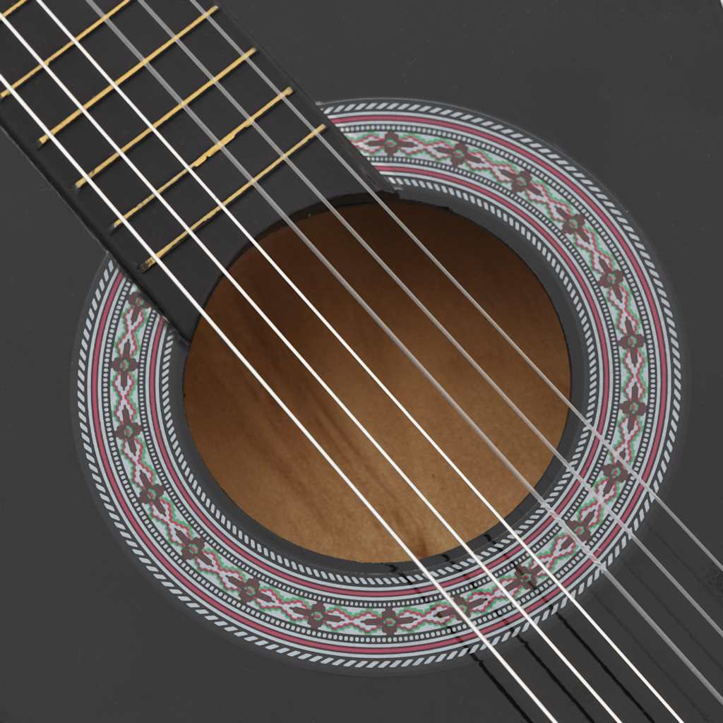 Klasična gitara Western s prorezom i 6 žica crna 38 "