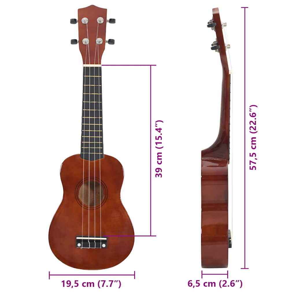Set ukulelea Soprano s futrolom za djecu Natural 23 "