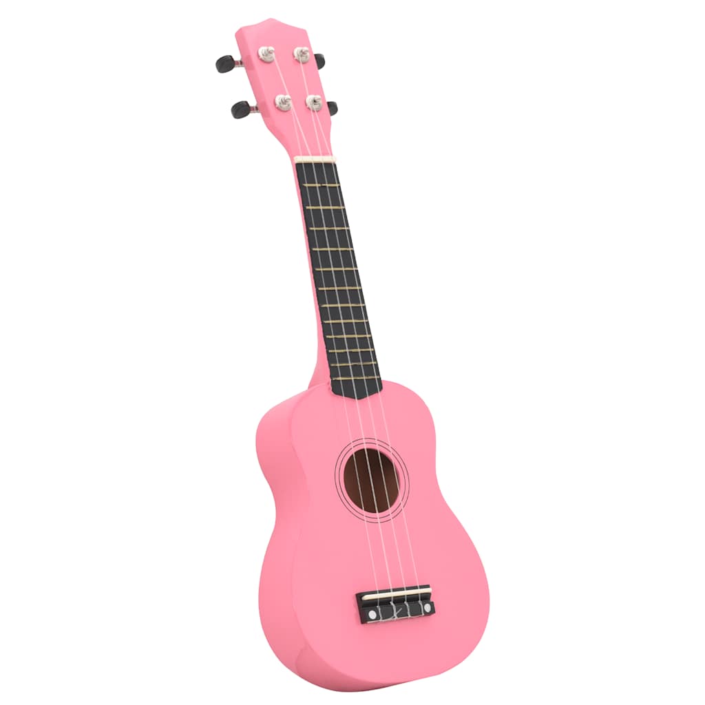 Set dječjeg ukulelea Soprano s torbom ružičasti 23 "