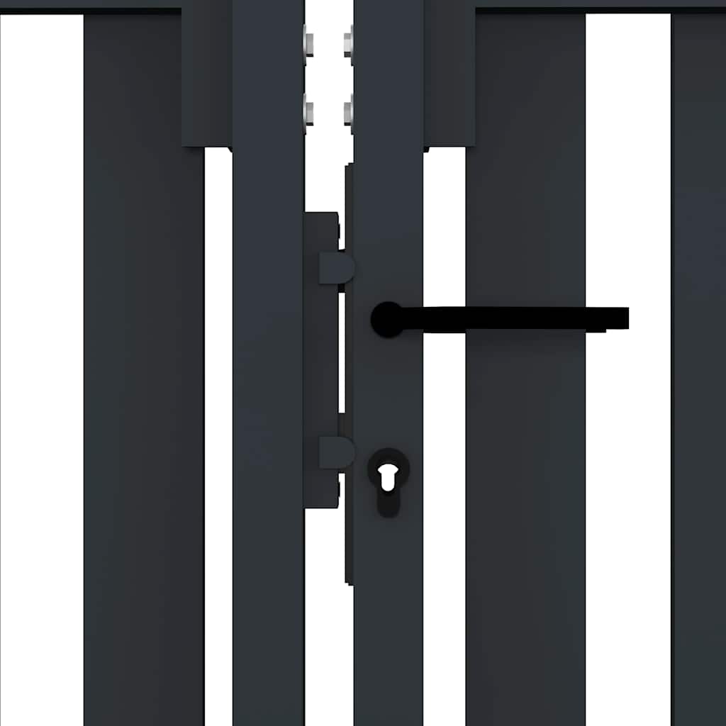 Dvostruka Vrata za Ogradu Čelik 300x175 cm Antracit