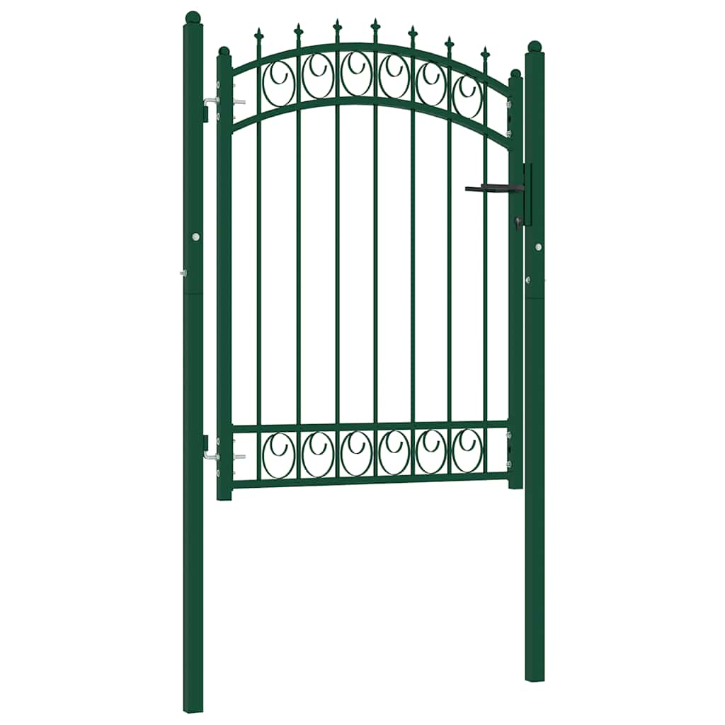 Vrata za ogradu EMMEN s šiljcima čelik 103x109,5 cm zelena