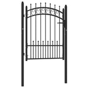 Vrata za ogradu EMMEN s šiljcima čelik 104x109,5 cm crna