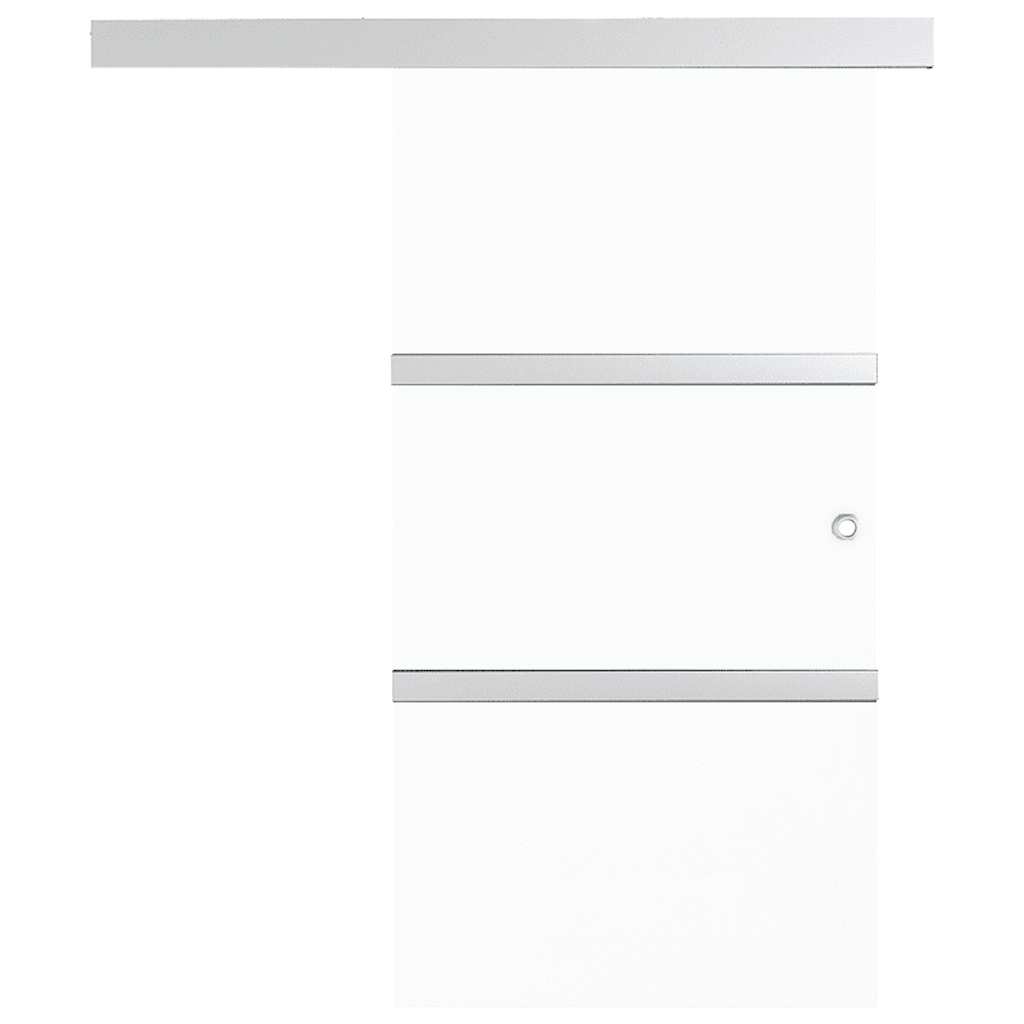 Klizna vrata od stakla ESG i aluminija 90 x 212 cm srebrna