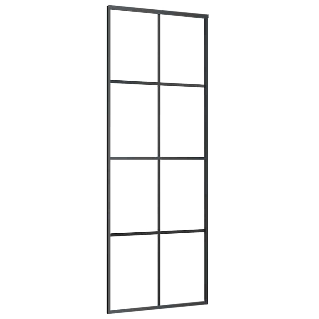 Klizna vrata od aluminija i stakla ESG 76 x 205 cm crna