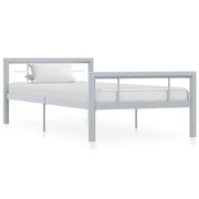 Okvir za krevet sivo-bijeli metalni 100 x 200 cm