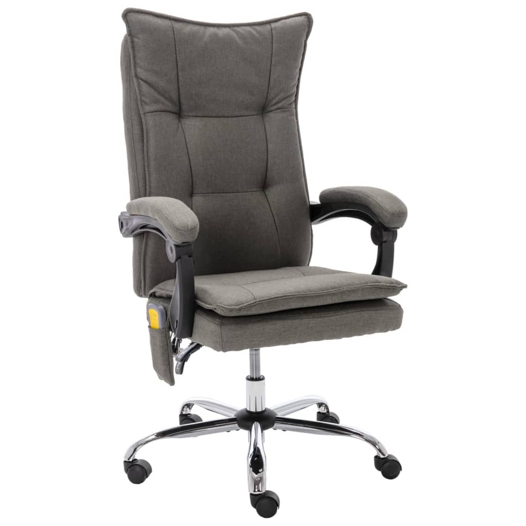 Masažna uredska stolica od tkanine siva