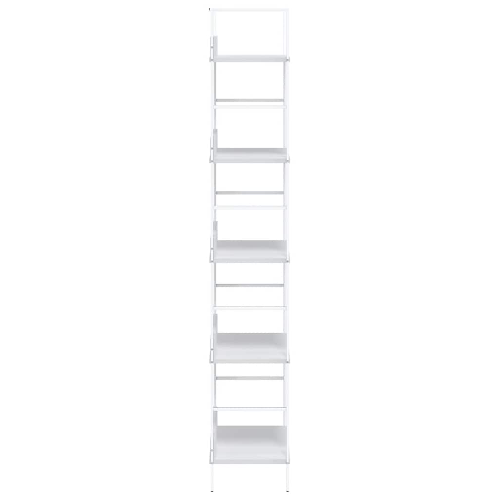 Police za knjige s 5 razina crne 60 x 27,6 x 158,5 cm drvene