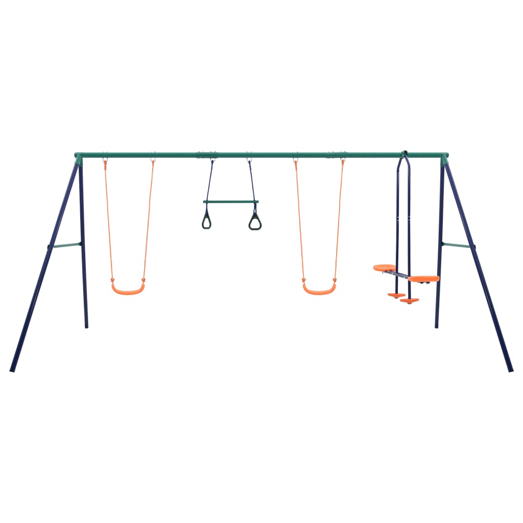 Set ljuljački s gimnastičkim karikama i 4 sjedala čelični
