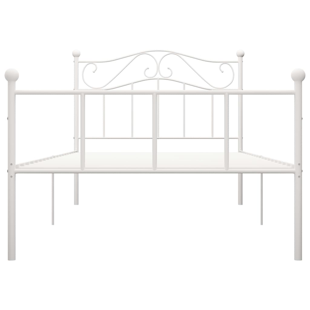 Okvir za krevet bijeli metalni 90 x 200 cm