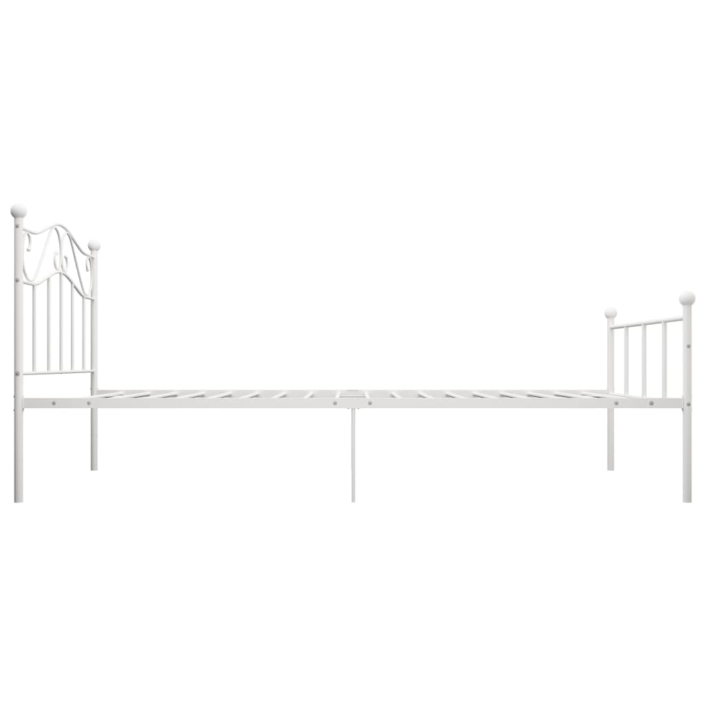 Okvir za krevet bijeli metalni 90 x 200 cm