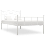 Okvir za krevet bijeli metalni 100 x 200 cm
