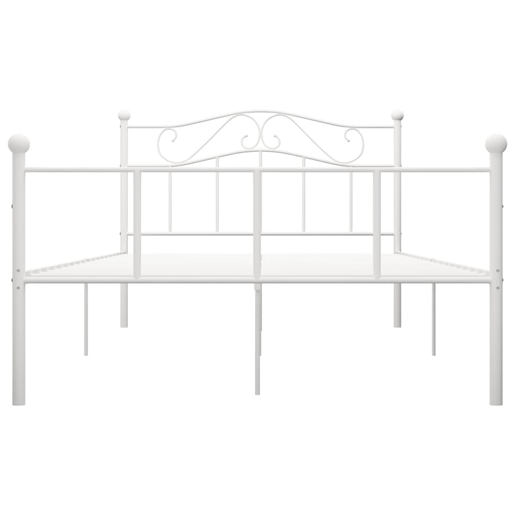 Okvir za krevet bijeli metalni 120 x 200 cm