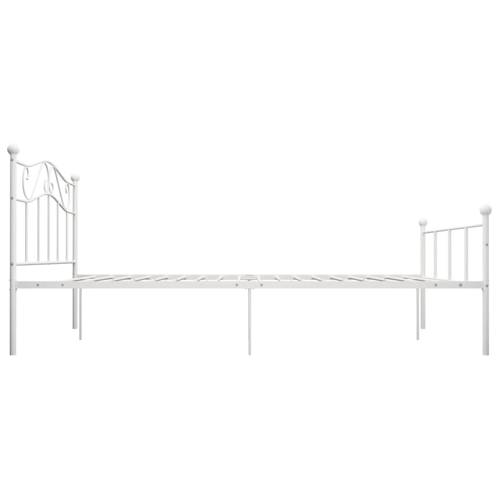 Okvir za krevet bijeli metalni 120 x 200 cm