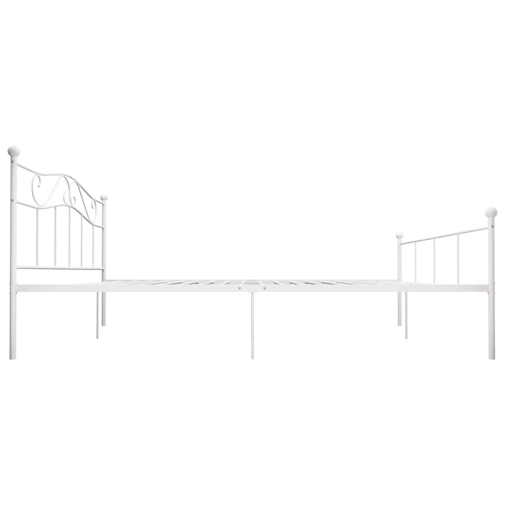 Okvir za krevet bijeli metalni 180 x 200 cm