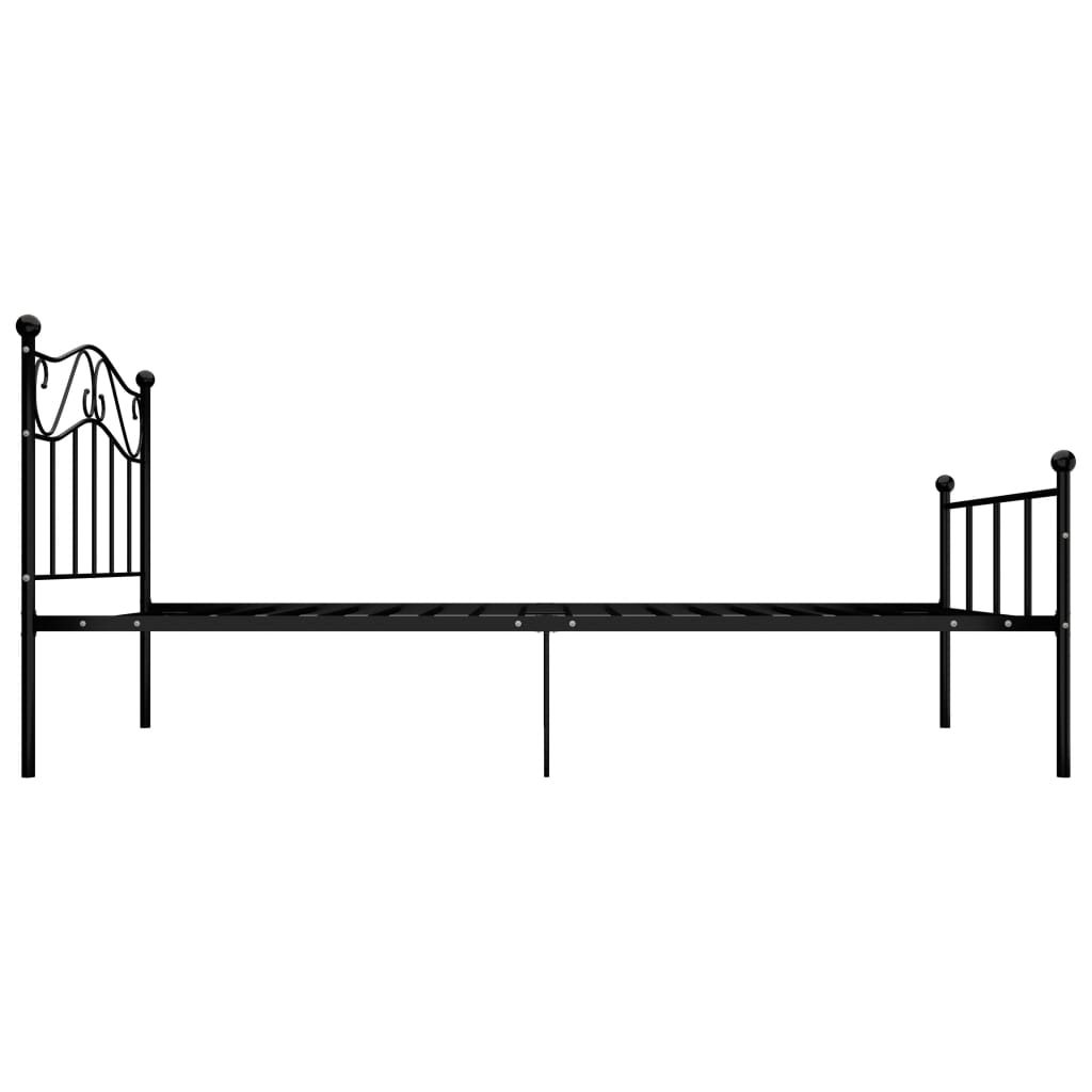 Okvir za krevet crni metalni 90 x 200 cm