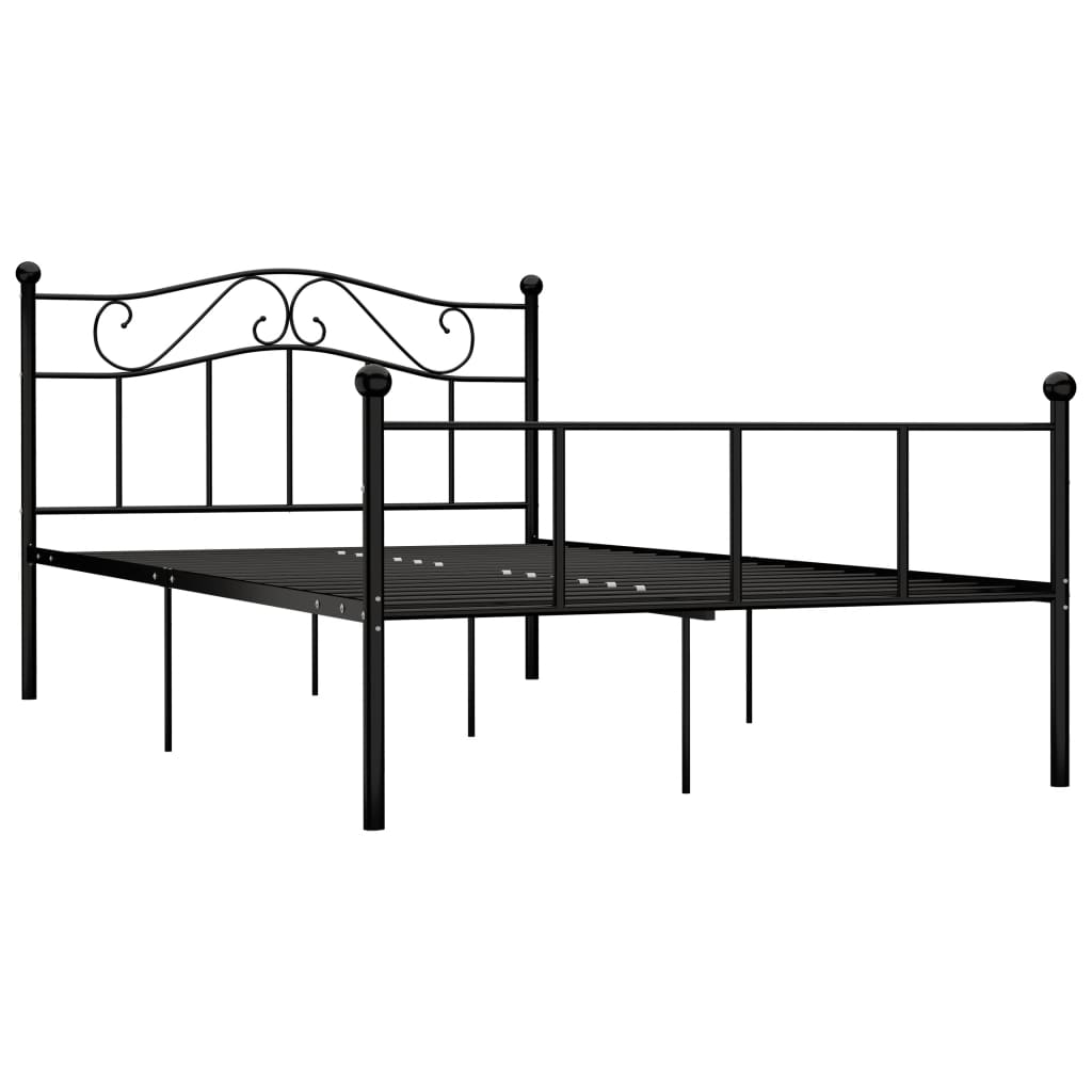 Okvir za krevet crni metalni 120 x 200 cm