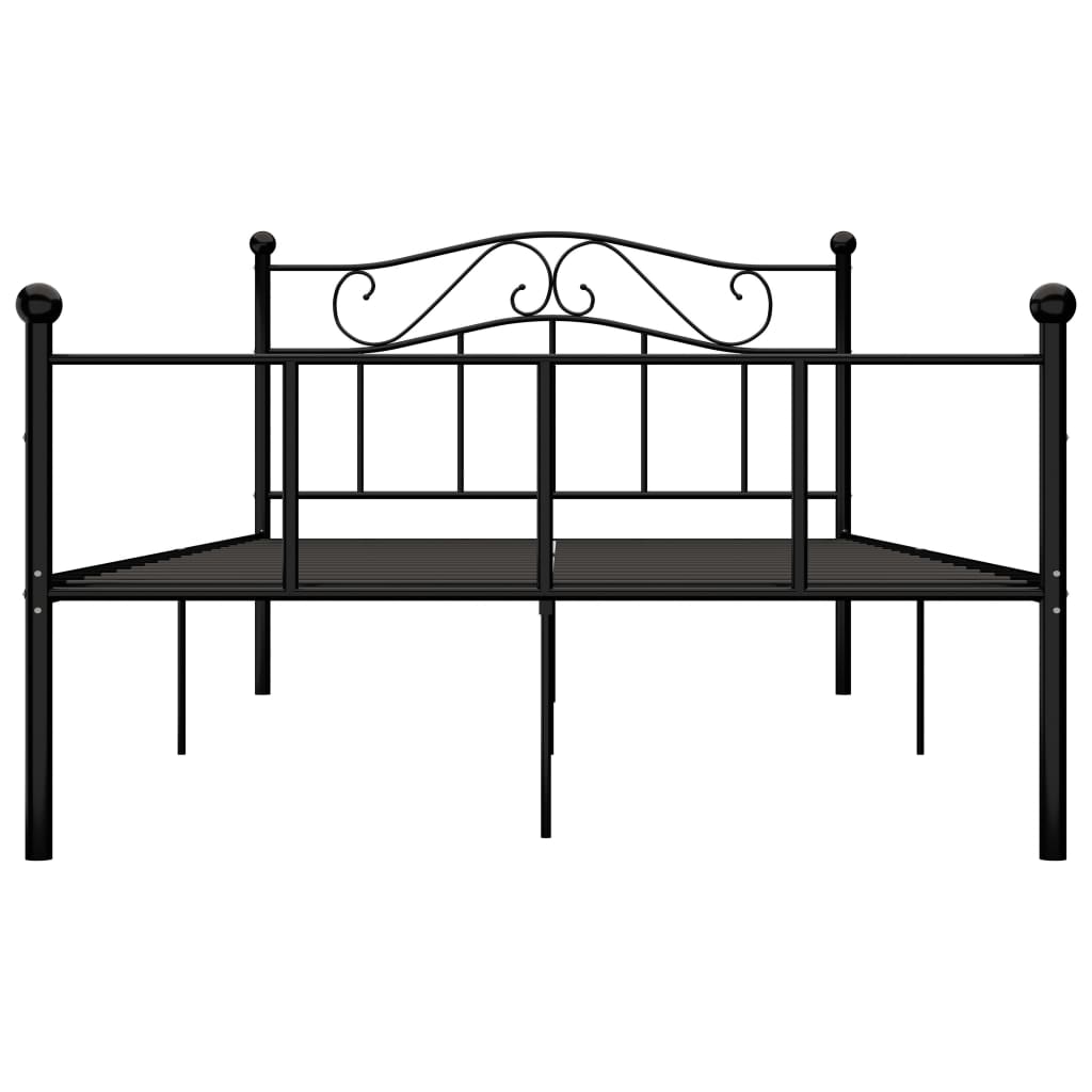 Okvir za krevet crni metalni 140 x 200 cm