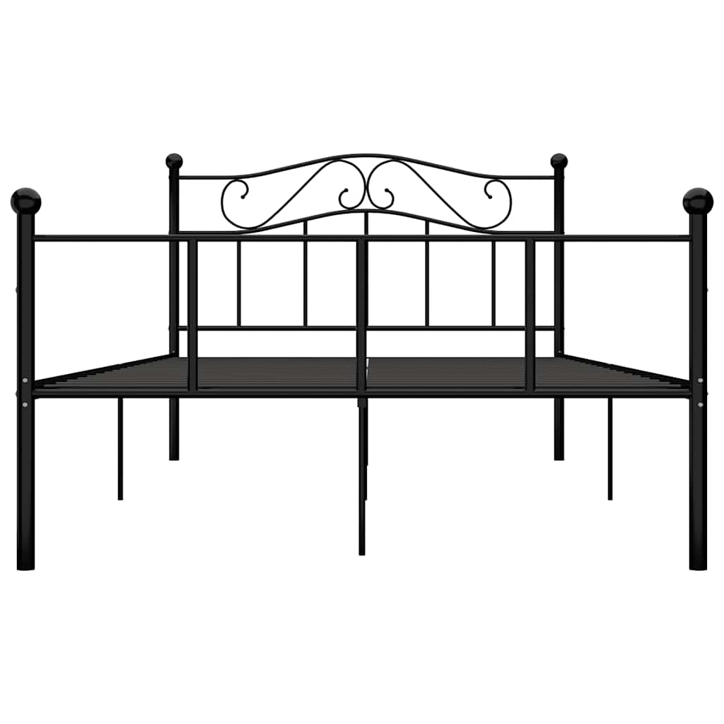 Okvir za krevet crni metalni 140 x 200 cm