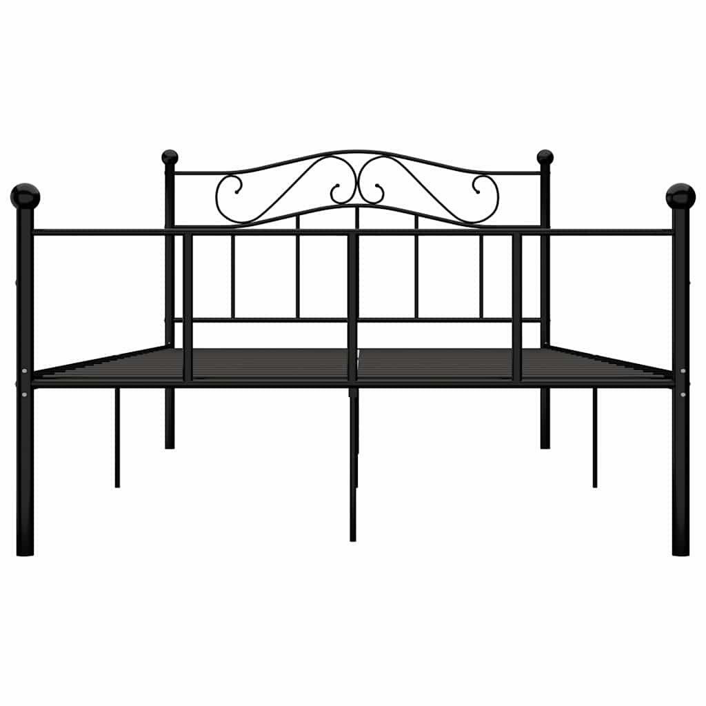 Okvir za krevet crni metalni 160 x 200 cm