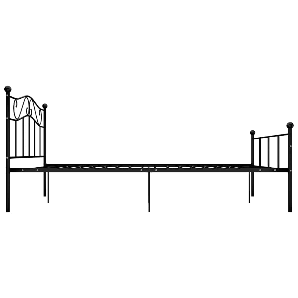 Okvir za krevet crni metalni 160 x 200 cm