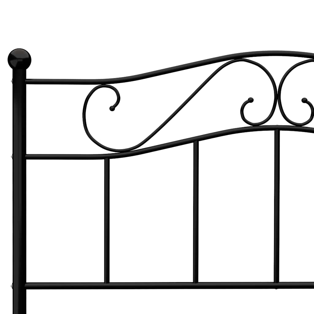 Okvir za krevet crni metalni 160 x 200 cm