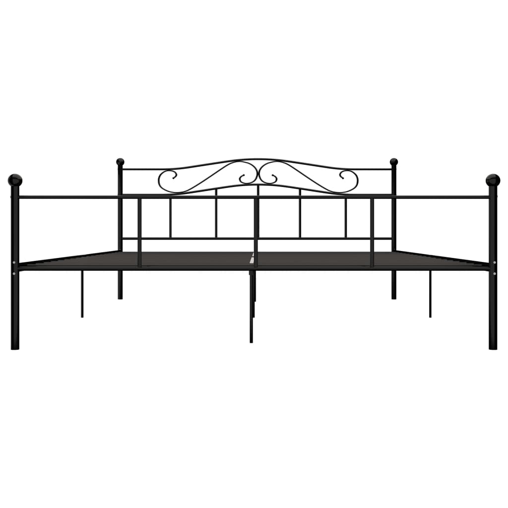Okvir za krevet crni metalni 200 x 200 cm