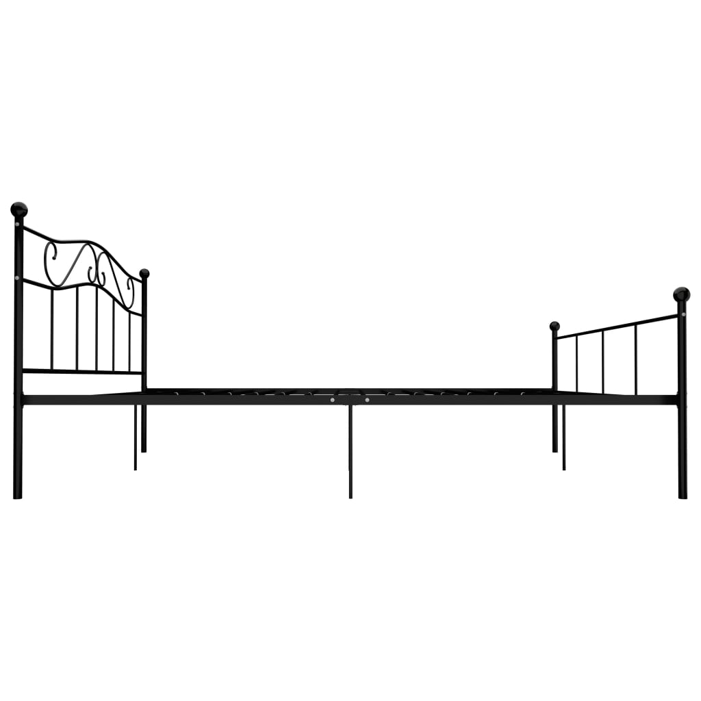Okvir za krevet crni metalni 200 x 200 cm