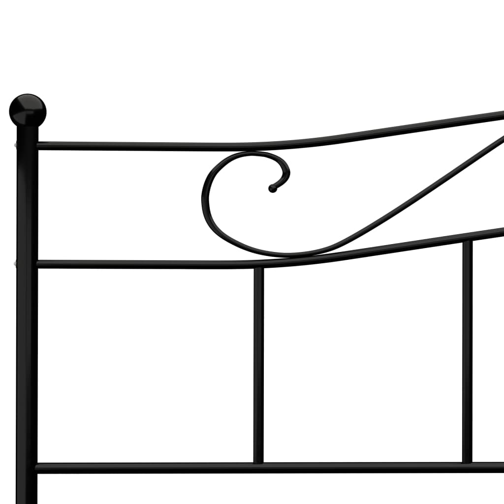 Okvir za krevet crni metalni 200 x 200 cm
