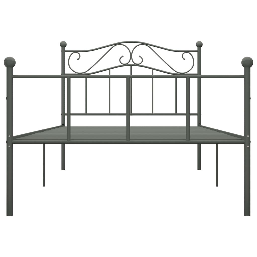 Okvir za krevet sivi metalni 90 x 200 cm
