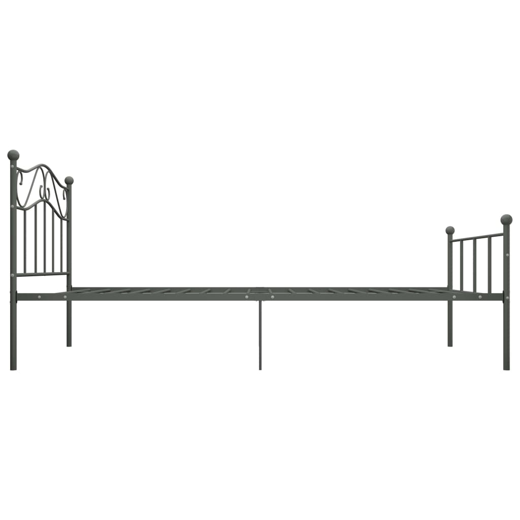 Okvir za krevet sivi metalni 90 x 200 cm