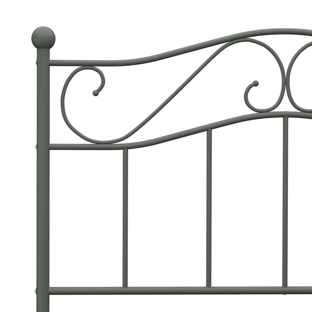 Okvir za krevet sivi metalni 100 x 200 cm