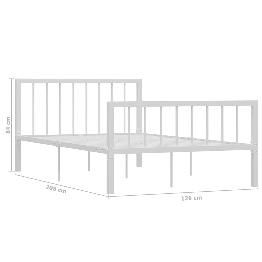 Okvir za krevet bijeli metalni 120 x 200 cm