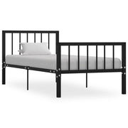 Okvir za krevet crni metalni 100 x 200 cm