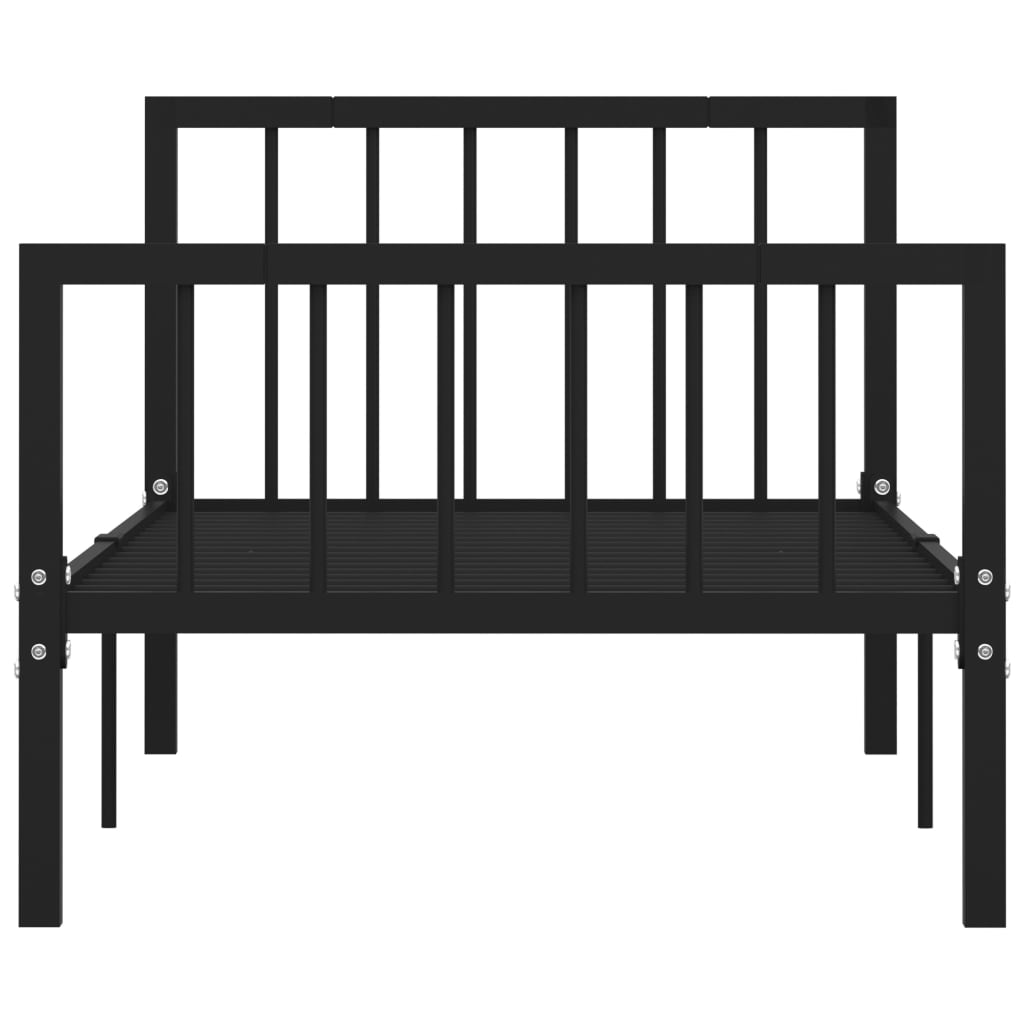 Okvir za krevet crni metalni 100 x 200 cm