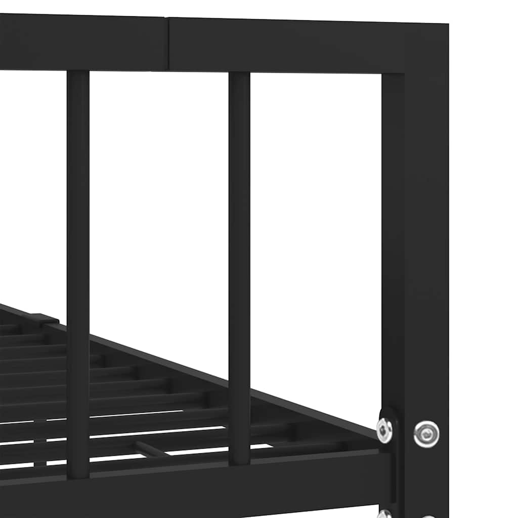 Okvir za krevet crni metalni 120 x 200 cm