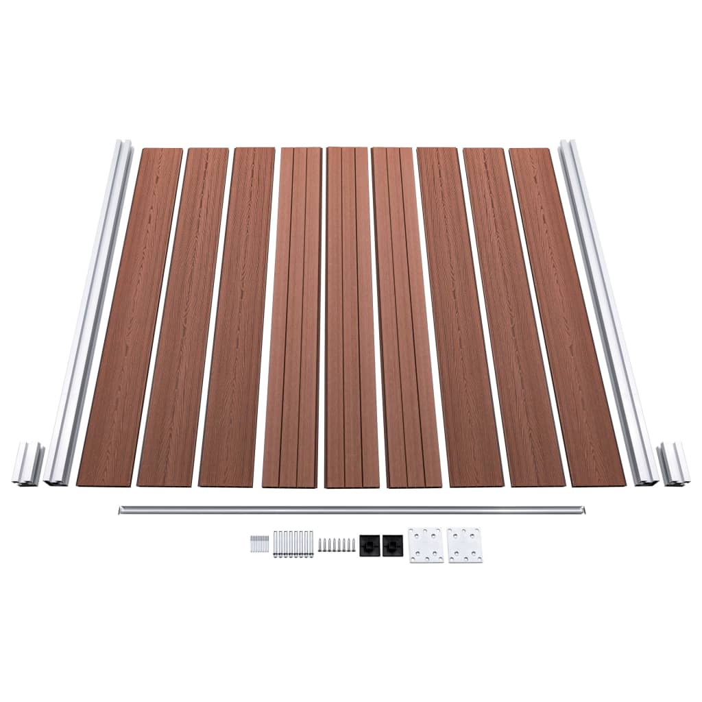 Vrtna ograda od WPC-a 353 x 186 cm smeđa