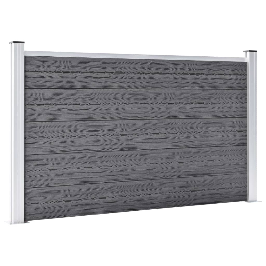 Vrtna ograda od WPC-a 526 x 106 cm siva