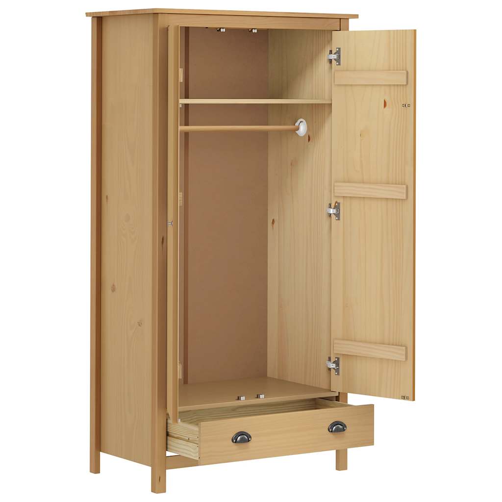 Dvokrilni ormar Hill 89 x 50 x 170 cm od masivne borovine