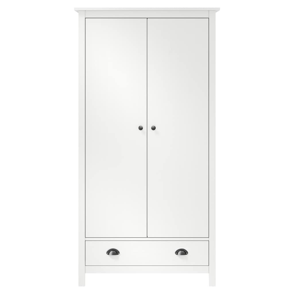 Dvokrilni ormar Hill bijeli 89 x 50 x 170 cm masivna borovina