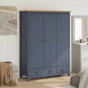 Trokrilni ormar Hill sivi 127 x 50 x 170 cm od masivne borovine