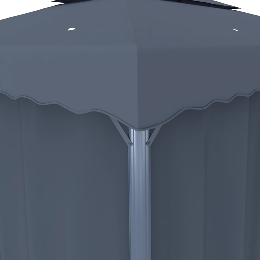 Sjenica sa zastorom 4 x 3 m antracit aluminijska
