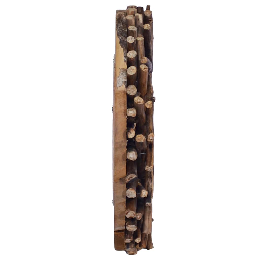 Zidno ogledalo od tikovine 60 cm okruglo