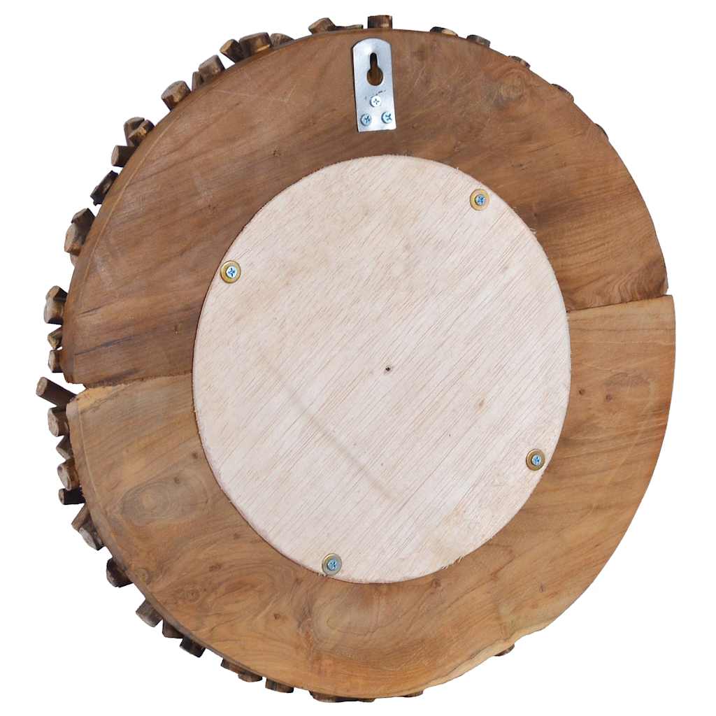 Zidno ogledalo od tikovine 60 cm okruglo