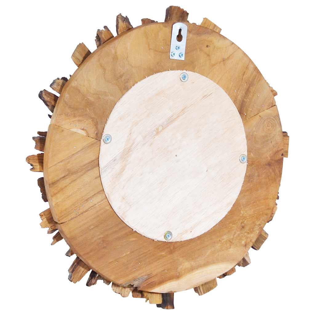 Zidno ogledalo od tikovine 40 cm okruglo