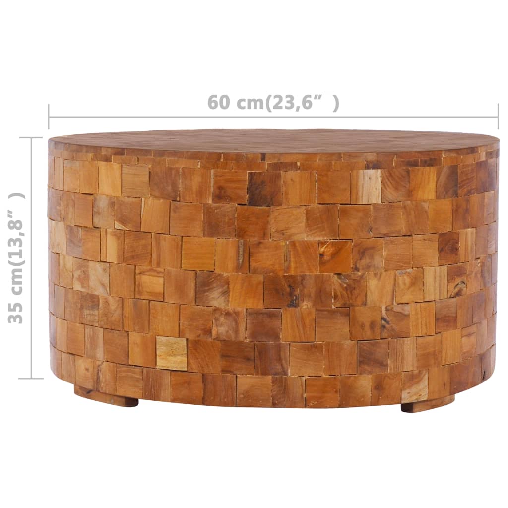 Stolić za kavu 60 x 60 x 35 cm od masivne tikovine
